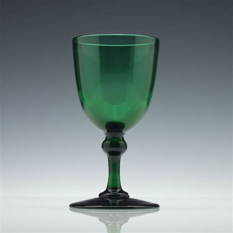 19th Century Green Wine Glass C1840 Drinking Glasses Exhibit Antiques