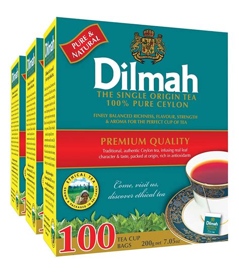 Buy Dilmah Premium 100 Pure Ceylon Tea 100 Count Tea Bags Pack Of 3
