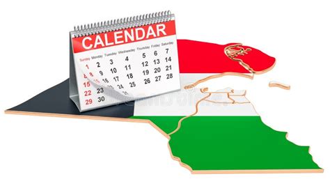 Calendario Kuwait 2023 La Semana Comienza El Domingo Diseño Gráfico