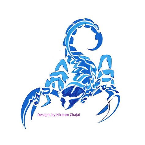 Scorpio made with Arabic Calligraphy for a tattoo - Designs by Hicham