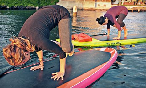 paddleboard yoga classes wasup yoga groupon