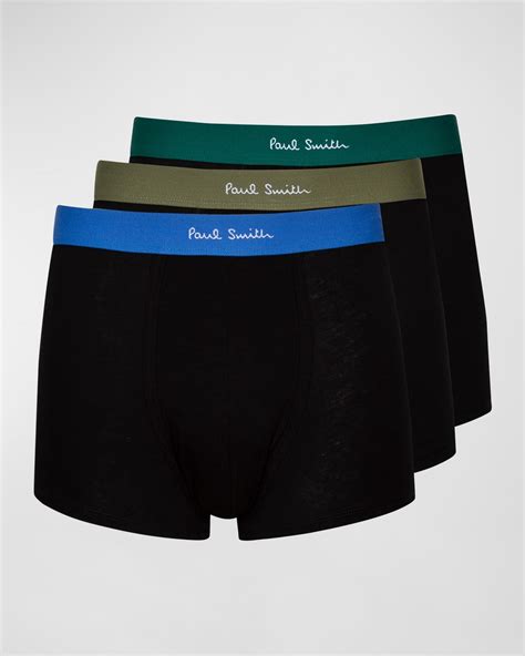 Paul Smith Mens 3 Pack Cotton Stretch Trunks Neiman Marcus