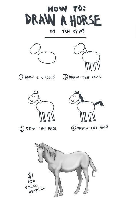 How To Draw A Horse Five Easy Steps Horse Nation