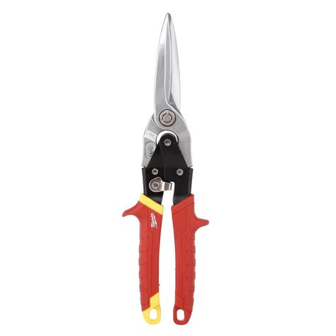 Milwaukee 115 In Long Straight Cut Aviation Snips 48 22 4537 The