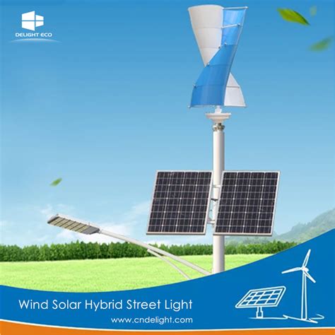 Delight Vertical Windmill Solar Hybrid Led Street Light China Wind