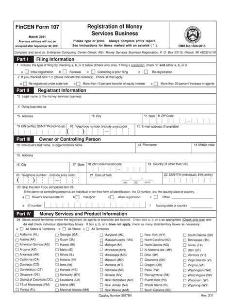 Irs Fincen 107 2011 2022 Fill And Sign Printable Template Online Us