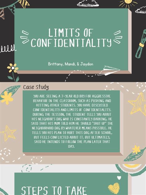 Limits Of Confidentiality Presentation Pdf School Counselor Violence