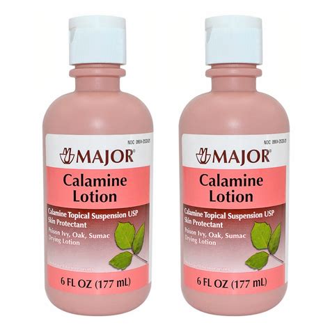 Major Calamine Drying Lotion For Itchy Skin Unscented 6 Oz Each