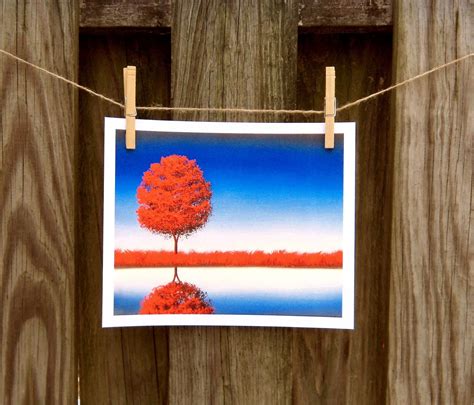 Giclee Print Of Red Tree Landscape Painting Contemporary Art Print 8