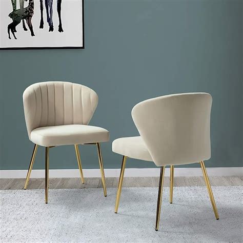 Velvet Dining Chairs Set Of 2 Modern Upholstered Side Chair With