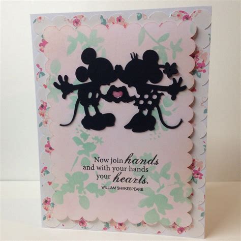 Mickey And Minnie Wedding Card