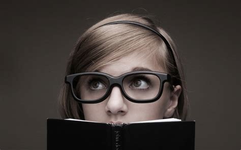 Free Download Pictures Girl Nerd Book Glasses Wallpaper Wallpapers