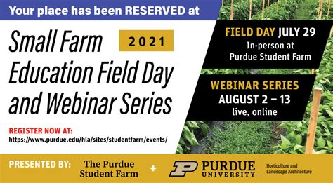 purdue small farms education field day and webinar series purdue university extension master