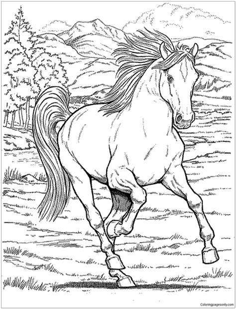Wild Horse 2 Coloring Page - Free Printable Coloring Pages