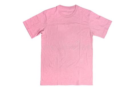 Camiseta En Colores Pastel Rosada En El Fondo Blanco Camiseta En