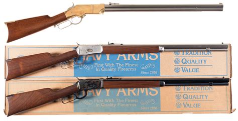 Three Lever Action Rifles A Uberti 1860 Henry Rifle Rock Island Auction