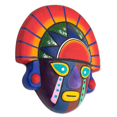 Unicef Market Collectible Ceramic Peruvian Clay Inca Mask Royalty