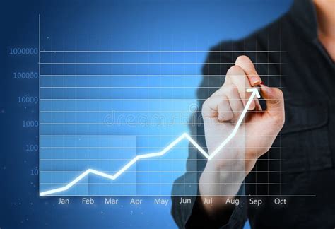 Blue Business Graph Showing Growth Stock Image Image Of Finance