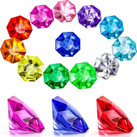 acrylic diamond gems set pirate plastic gems large acrylic gems colored jewels bulk