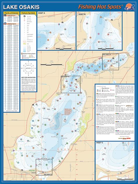 Osakis Fishing Map, Lake