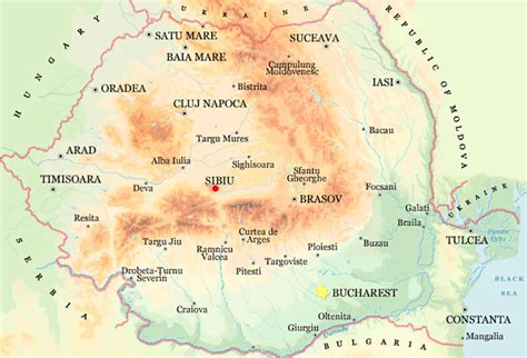 + + distanțe de la romania. Harta Sibiu strazi - Harta Romaniei