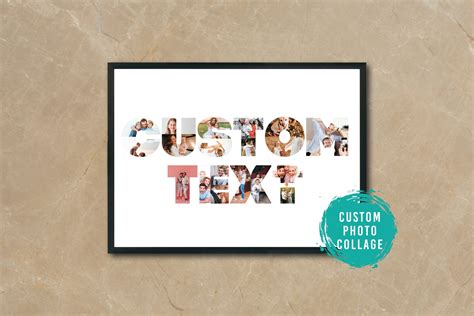 Custom Photo Collage Name Photo Collage Word Photo Collage Etsy