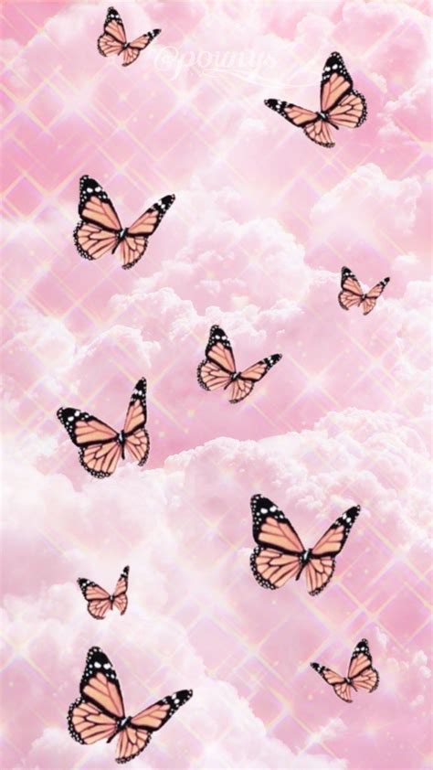 最も共有された！ √ Aesthetic Wallpapers Butterfly Bling Pink 252785