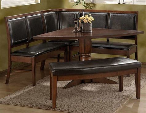 Sensational Corner Kitchen Table Sets With Dark Brown ...