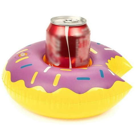 Patpan Inflatable Donut Drink Can Cup Holder Hot Tub Swimming Pool Party Bath Bottle 2