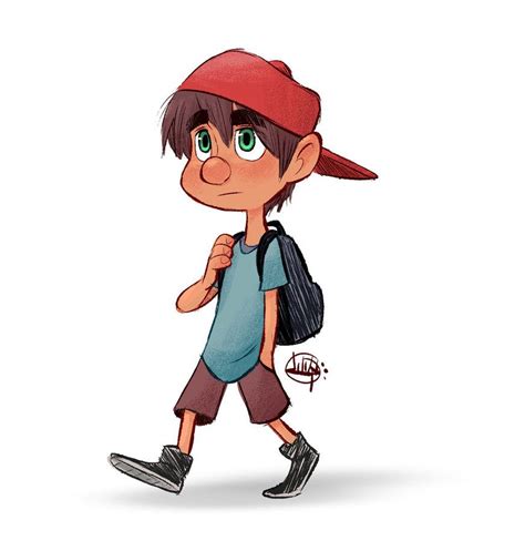 Cute Boy Character Design Little Boy Drawing Boy Drawing