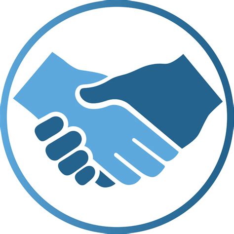 Partnership Collaboration Hand Shake Clipart Blue Png Download