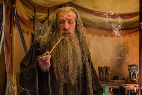 Ian Mckellen As Gandalf Having A Smoke In The Final Hobbit F Cultjer