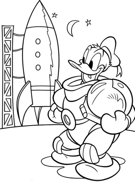 Stats on this coloring page. Donald Duck On The Astronaut Spacesuit Is Ready For The ...