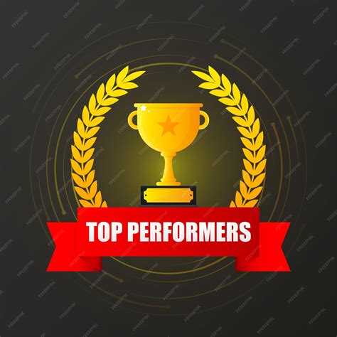 Premium Vector Top Performance Trophy In Flat Style Flat Vector