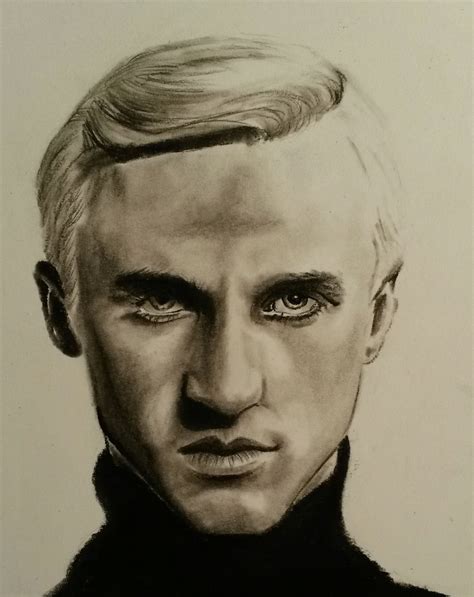This tutorial shows the sketching and drawing steps from start to finish. Draco Malfoy - charcoal drawing | Draco malfoy, Harry potter art drawings, Draco