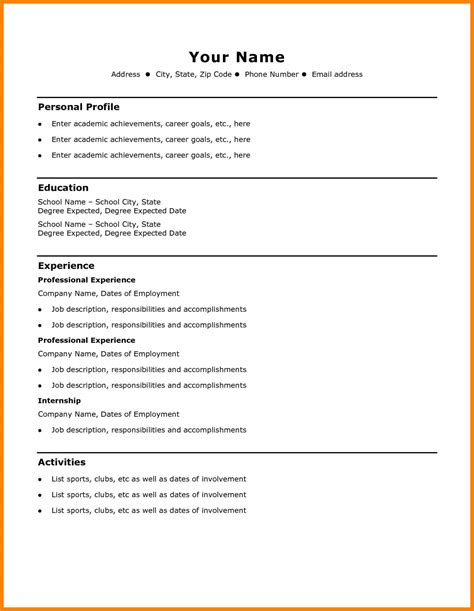 Download Template Cv Simple Word Modern Cv Template For Microsoft