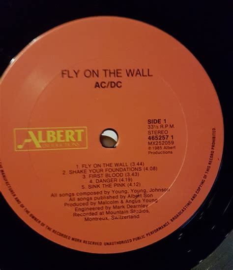 Acdc Fly On The Wall 1989 Vinyl Discogs