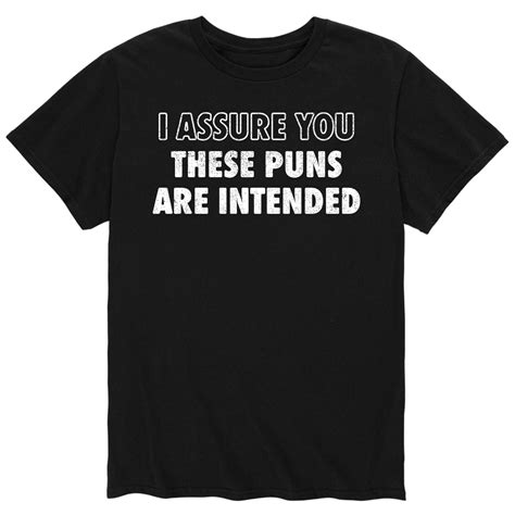 Instant Message I Assure You These Puns Are Intended Mens Short Sleeve Graphic T Shirt