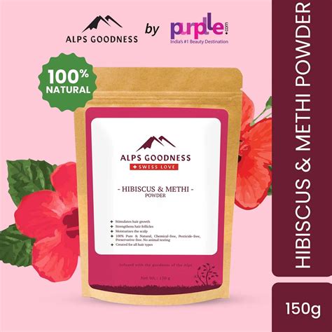Buy Alps Goodness Hibiscus And Methi Powder 150 Gm Online Purplle