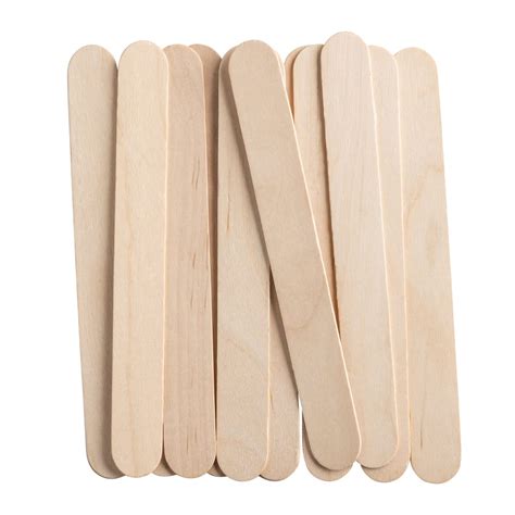 Buy 100 Count Jumbo 6 Inch Wooden Multi Purpose Popsicle Stickscraft