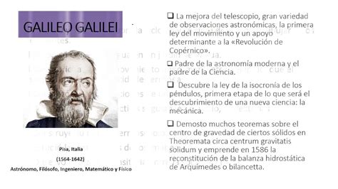 Las Aportaciones De Galileo Galilei M S Importantes Listado Completo