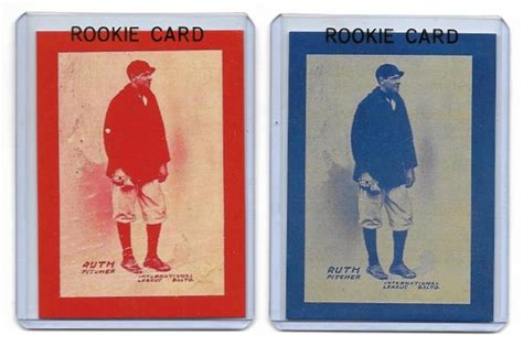babe ruth rookie baseball card 1914 baltimore news rp blue etsy