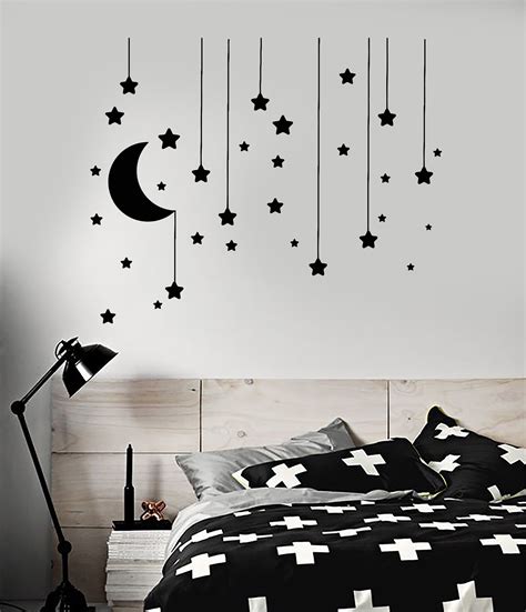 Vinyl Wall Decal Stars Crescent Moon Dream Bedroom Ideas Stickers Unique T Ig4833 Bedroom