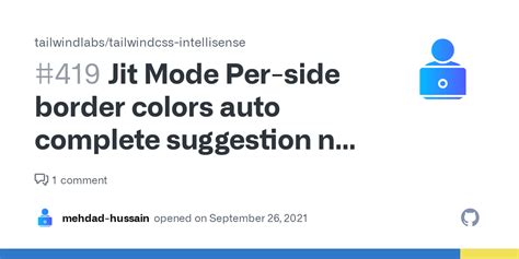 Jit Mode Per Side Border Colors Auto Complete Suggestion Not Showing