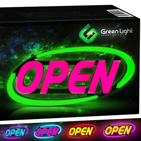 Bluetooth App Enabled Led Open Sign Green Light Innovations 1 Usa