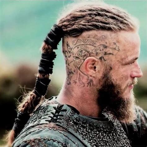 Bald sides, a thick braid accented with brown material, and a trim beard get it by asking your stylist for a ragnar haircut which is a bald fade and a braided mohawk. 50 best Manbraid images on Pinterest | Hairstyles, Make up ...