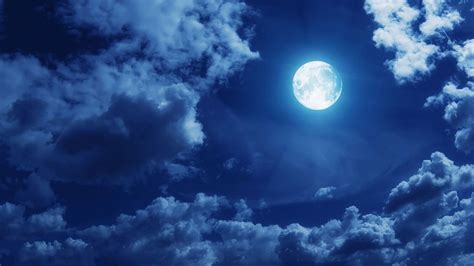 3840x2160 Resolution Moon Blue Moon Clouds Hd Wallpaper