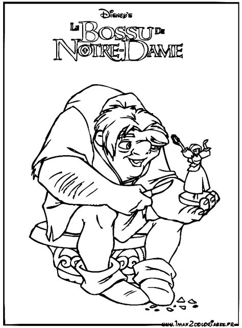 Coloriages Du Film D Animation De Walt Disney Le Bossu De Notre Dame Dessin Quasimodo Avec