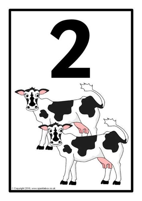 Farm Animal Number Posters 1 20 Sb11542 Sparklebox Number Poster