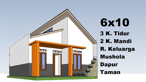 Poin menarik dari update rumah split level 6x10 desain rumah minimalis adalah. Desain Rumah Minimalis 6x10 - 3 Kamar Tidur - YouTube